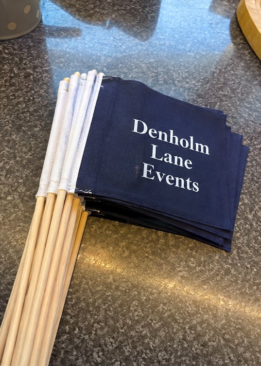 Custom mini flags — customer photo