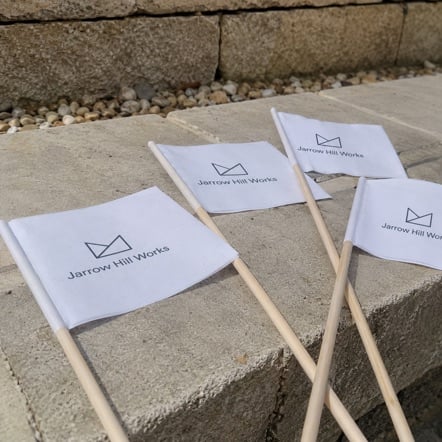 Mini flags with logo printing