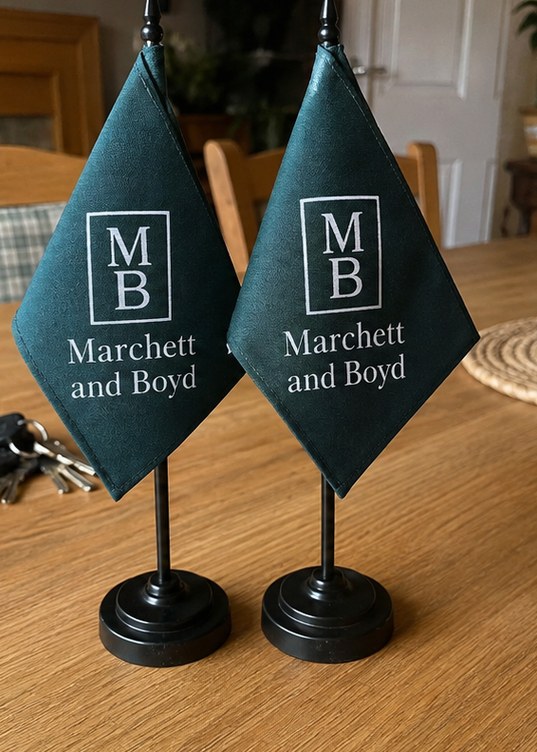 Personalized mini flags — customer photo
